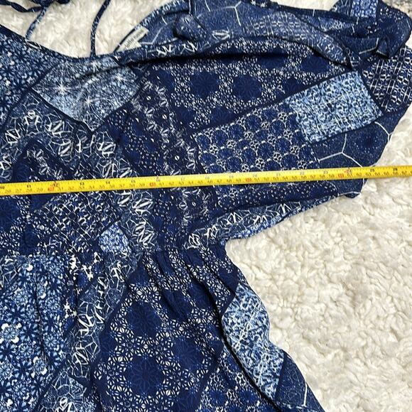 Charolette Russe Navy Bohemian Pattern Flowy Short Romper Floral Summer ZZ24 - Picture 5 of 9